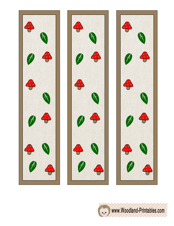Free Printable Woodland Animals Bookmarks