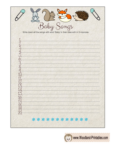 Write Baby Songs Game