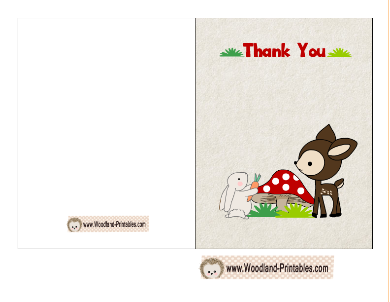 Baby Shower Thank You Card Template Free