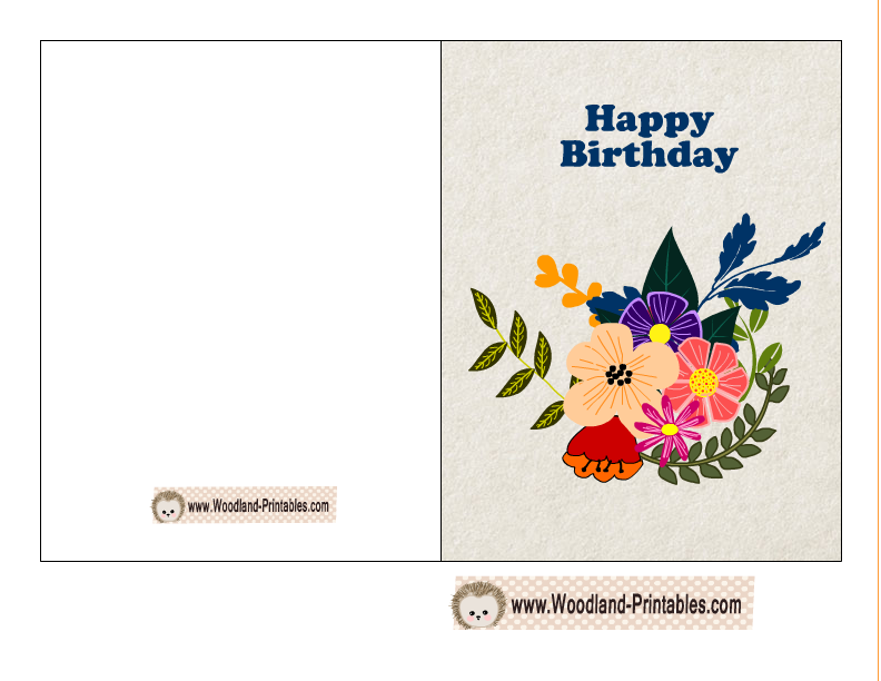 free printable woodland birthday cards