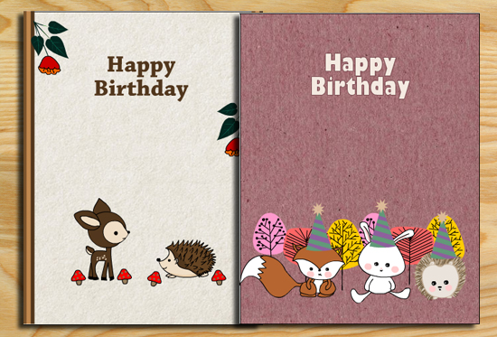 Free Printable Woodland Birthday Cards