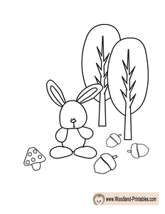 Cute Rabbit Coloring Page