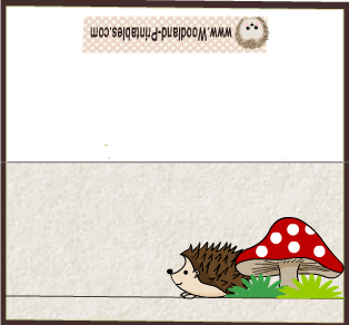 Cute Place Cards featuring Hedgehog