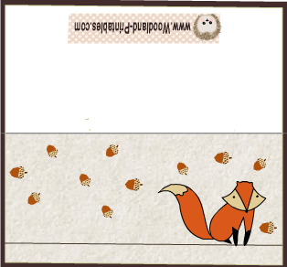 Free Printable Place Cards featuring Fox