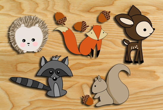 Free Printable Woodland Animals Wall Stickers