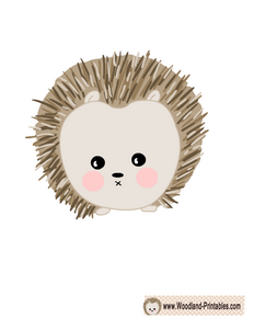 Free Printable Cute Hedgehog Wall Sticker