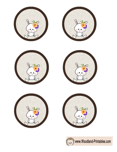 Free Printable Cupcake Toppers featuring Rabbit