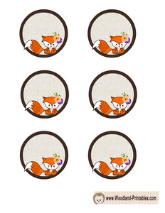 Cute Free Printable Cupcake Toppers with Fox
