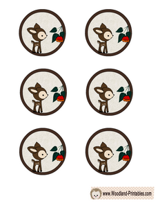 Cute Woodland Deer Cupcake Toppers