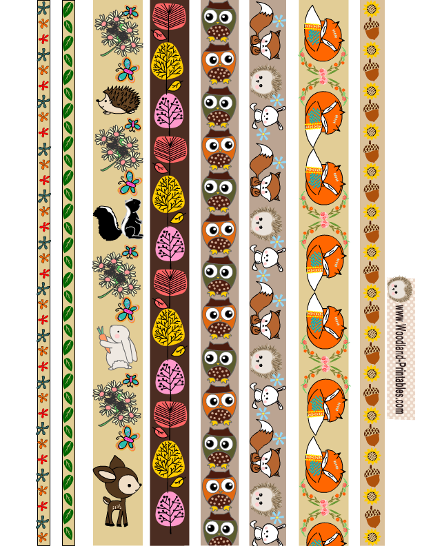 Printable Washi Tape PNG Image, Printable Brown Washi Tape